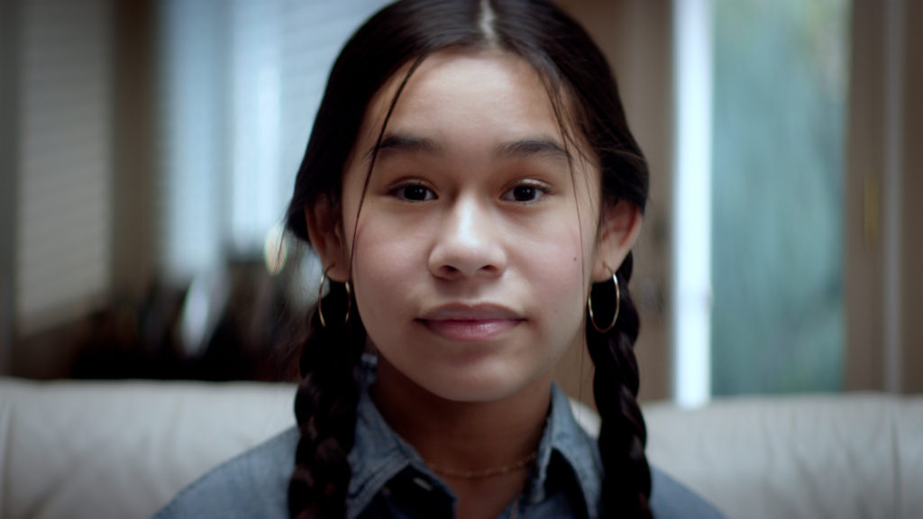 Still of young girl from the A Better Response video