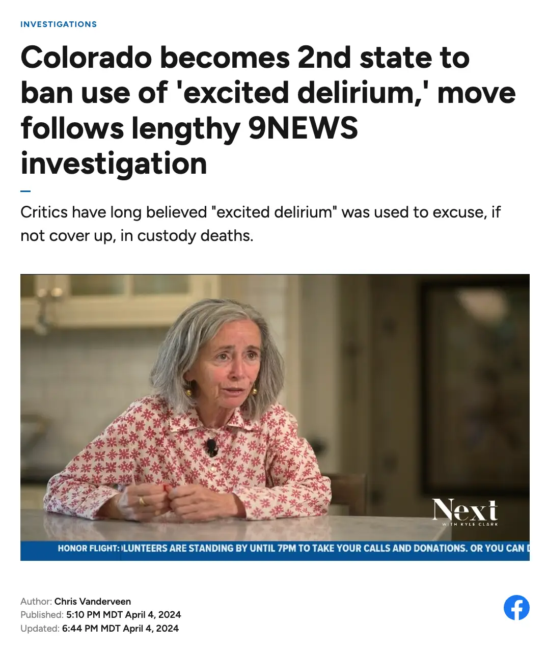 Ban on Use of "Excited Delirium"