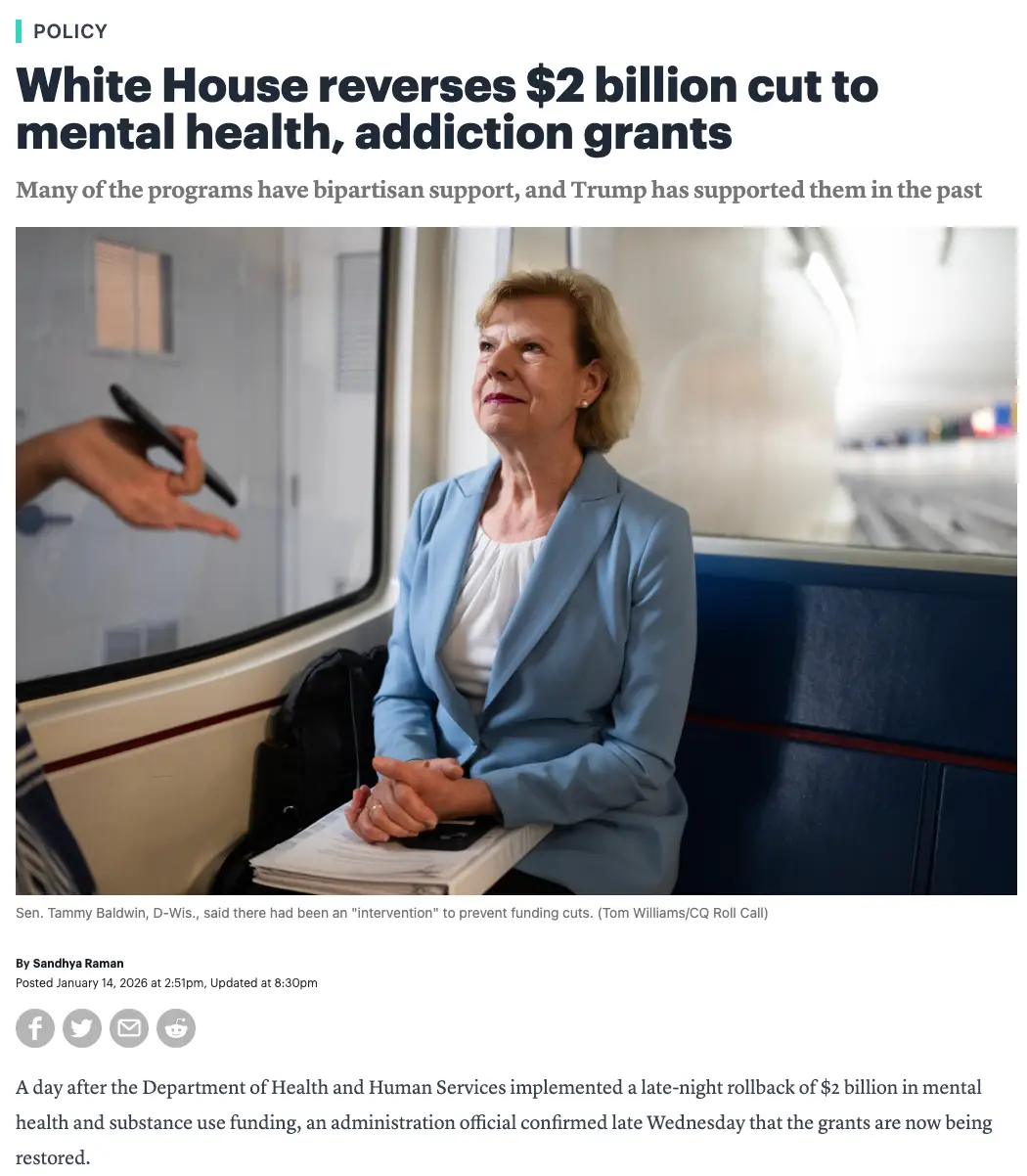 SAMHSA Grant Rescission